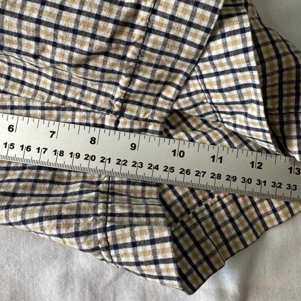 U.S. Polo Assn. Plaid Shorts Men's Size 38 Flat‎ Front Casual Tan Black Check - Picture 12 of 15